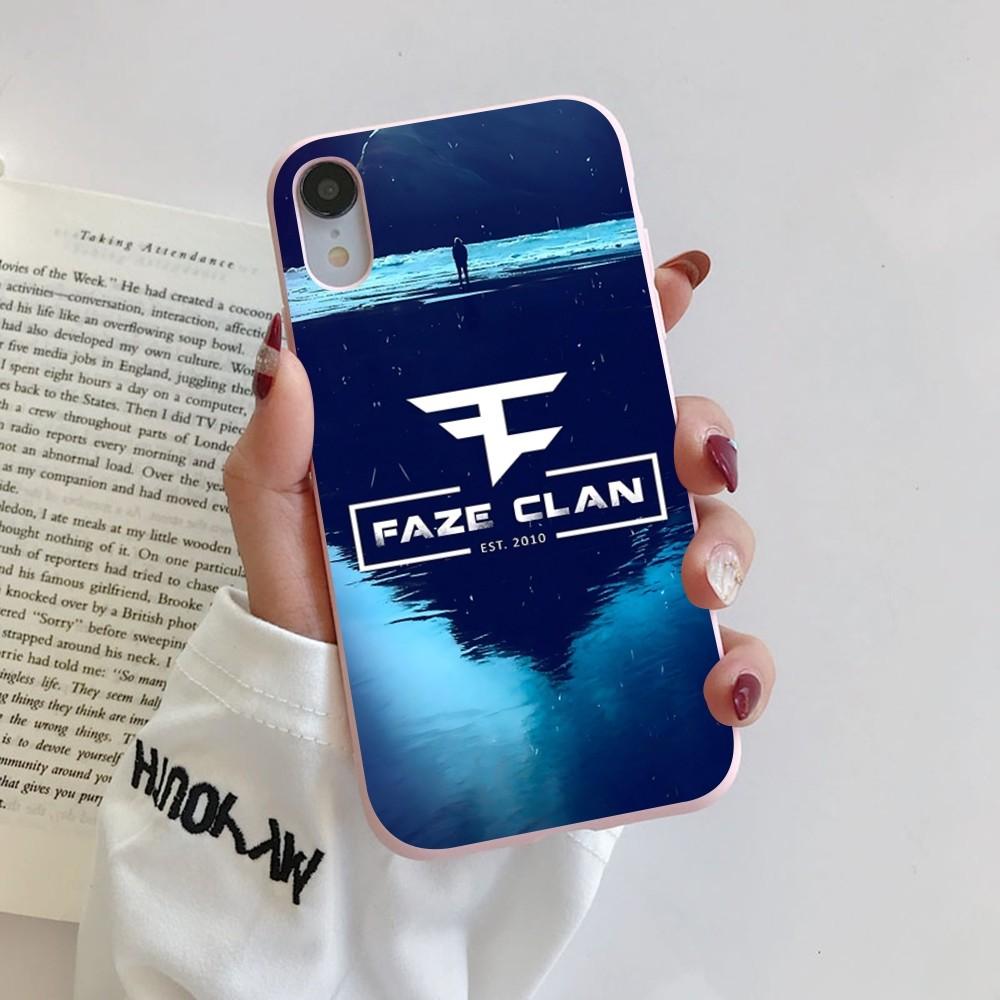 F-Fa-Ze C-Clan Logo Phone Case for iPhone 14 11 12 13 Mini Pro Xs Max 8 7 6 6S Plus X XR Solid Candy Color Case