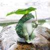 A sitting frog resin ornament, suitable for garden scene arrangement of animal ornaments, home decoration ornaments, green veget