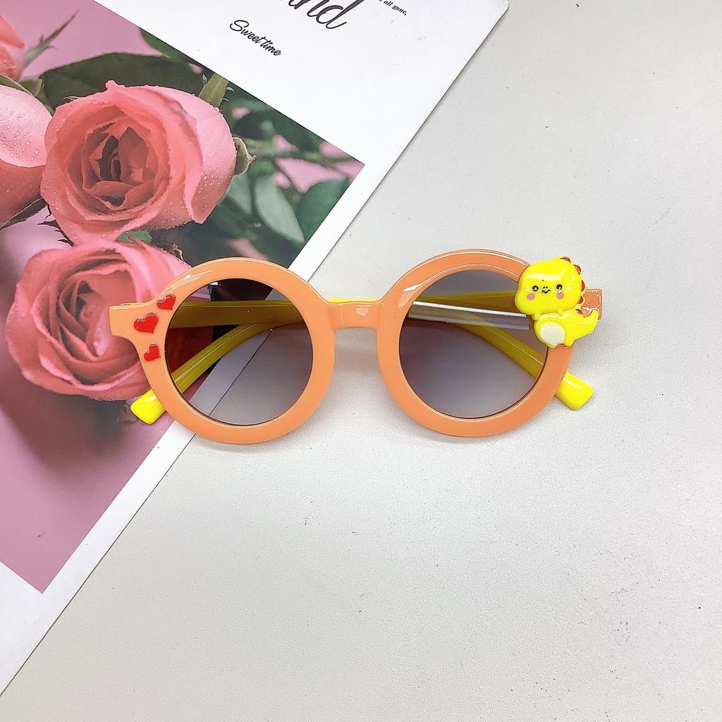 Children'S Sunglasses Cartoon Cute Little Dinosaur Baby Slice Photo Concave Fashion Sunglasses Uv Protection