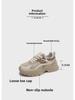 Women's 2024 Autumn Korean Style Thick-Soled Breathable Mesh Sneakers 
