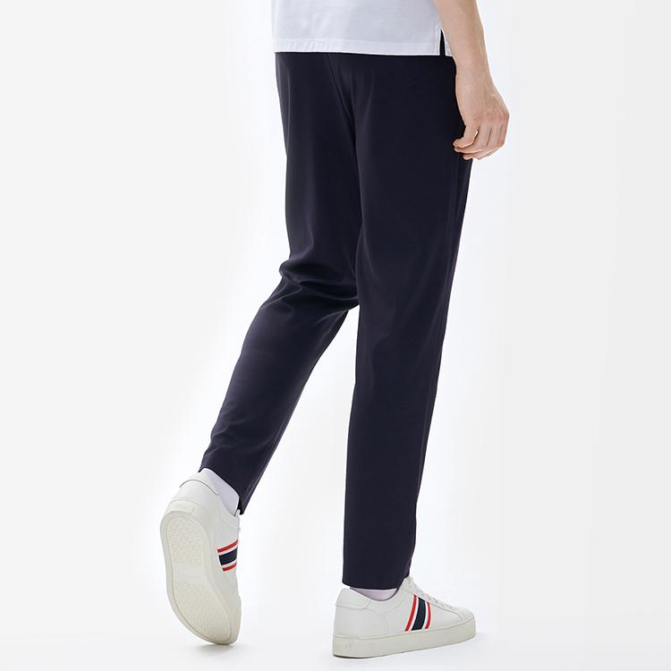 FILA Solid Color Sports Knit Straight Leg Casual Pants Men bottoms Legendary-Blue F11M221601FNV
