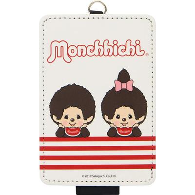 Grand Cinq Monchhichi IC Card Case with Strap [Retro Border] Mmc-0212 MMC-02A