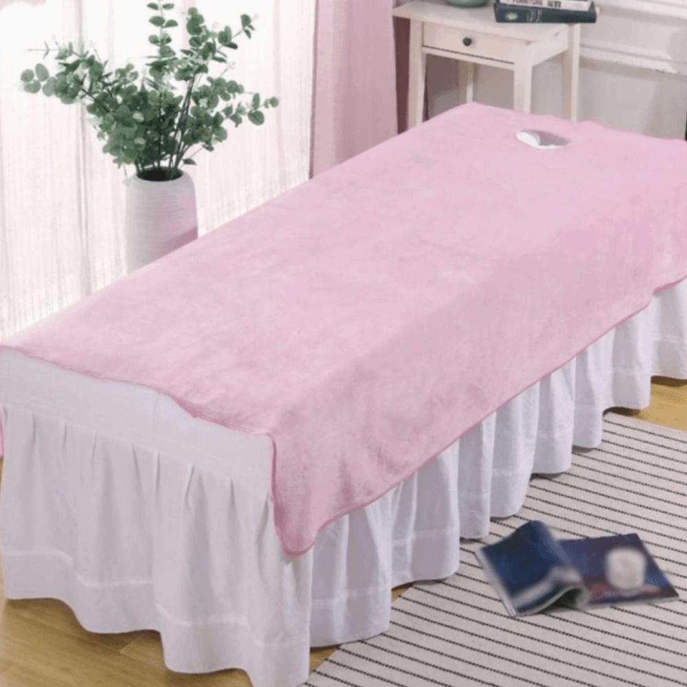 Comfortable SPA Bedspread with Face Hole Beauty Massage Table Cover Massage Bed Sheets  Beauty Tool