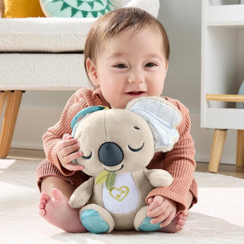 Fisher-Price Sleeping Koala Baby & Toddler Toy, Plush Toy, Ages 0+, Gray JBD65