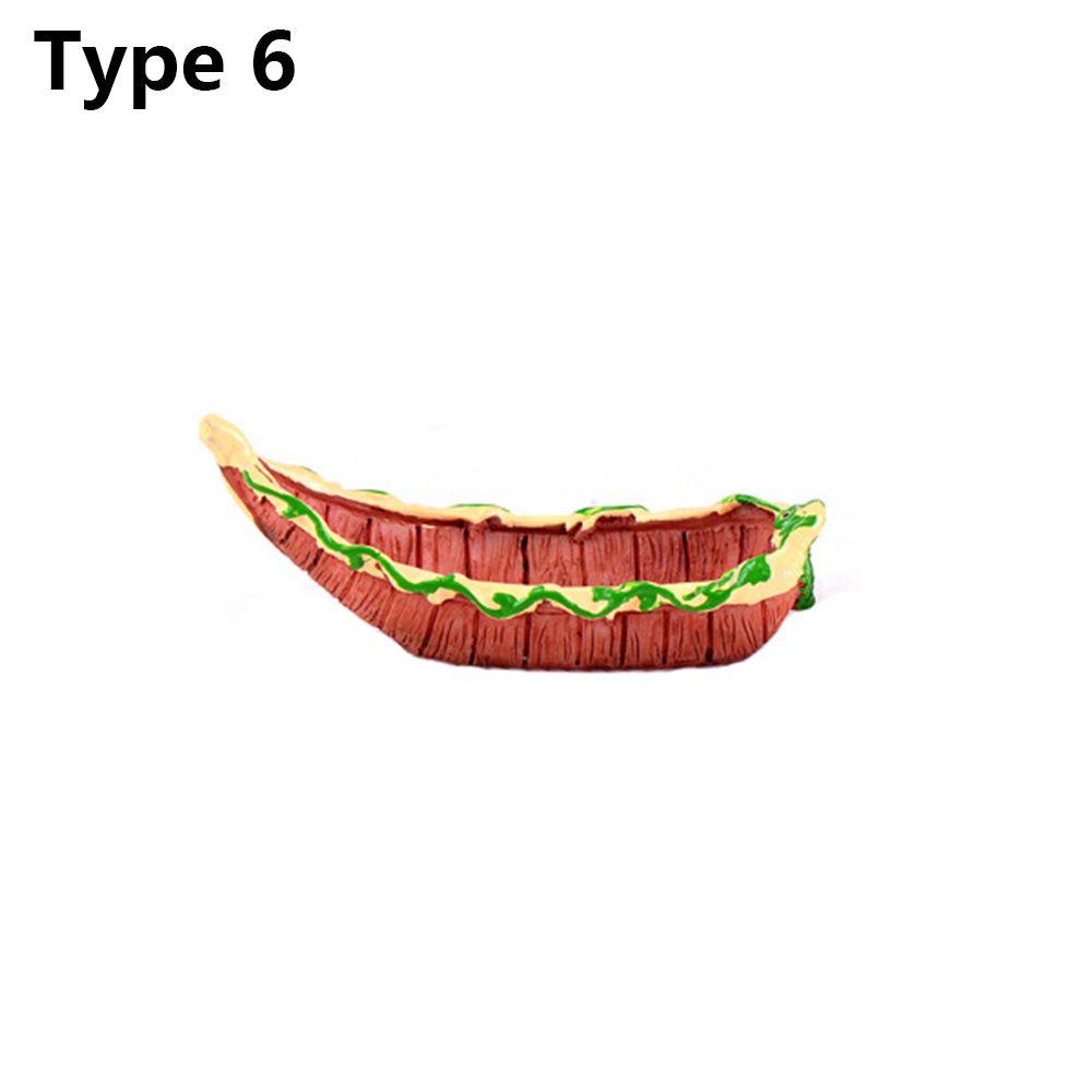 Garden Ornament Micro Landscape Artificial Paddle Home Decorations Boat Figurine Miniature Ship