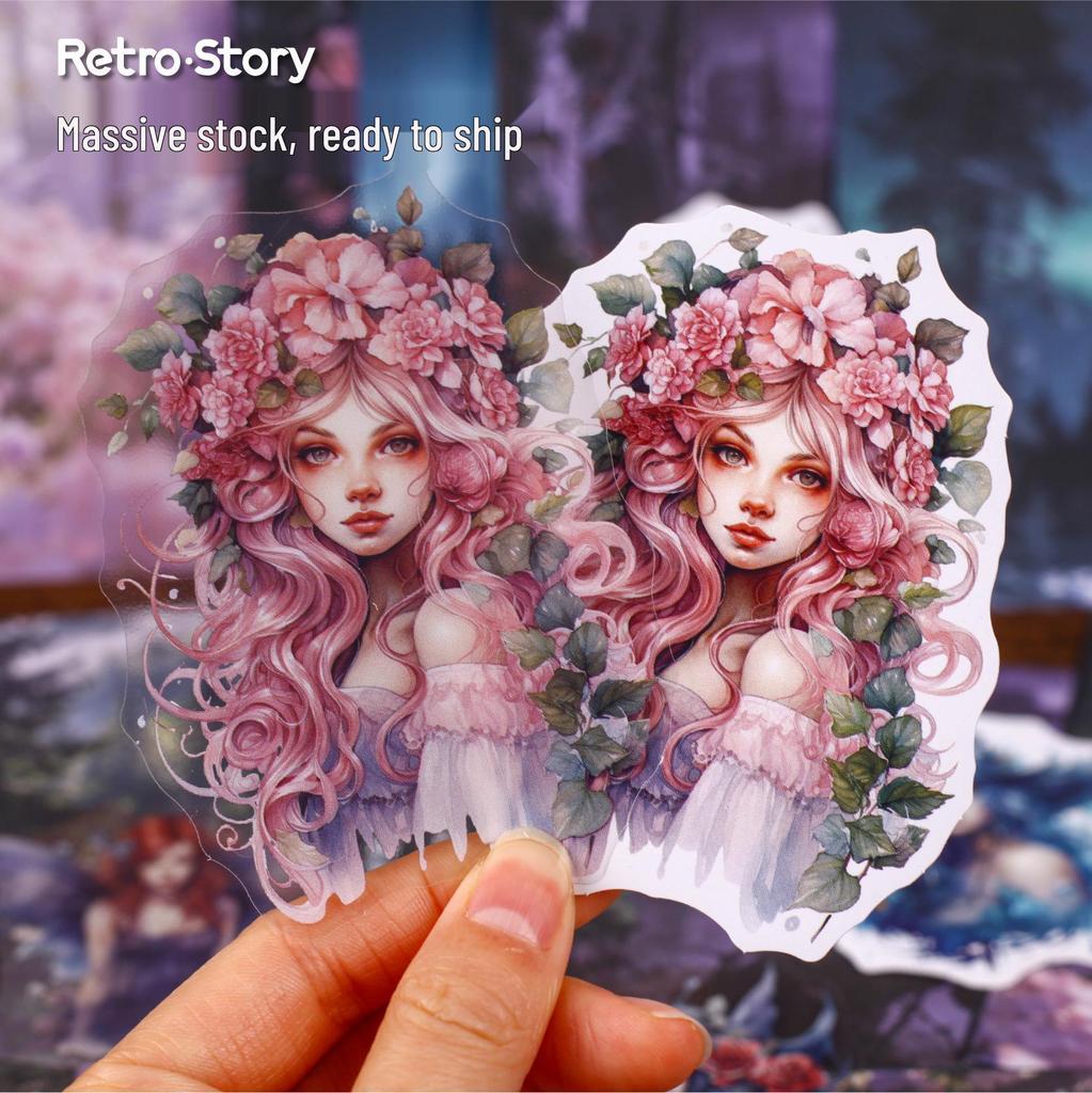 RetroStory Silent Forest DIY Journal Decoration Pack - Fairy Scenery Materials