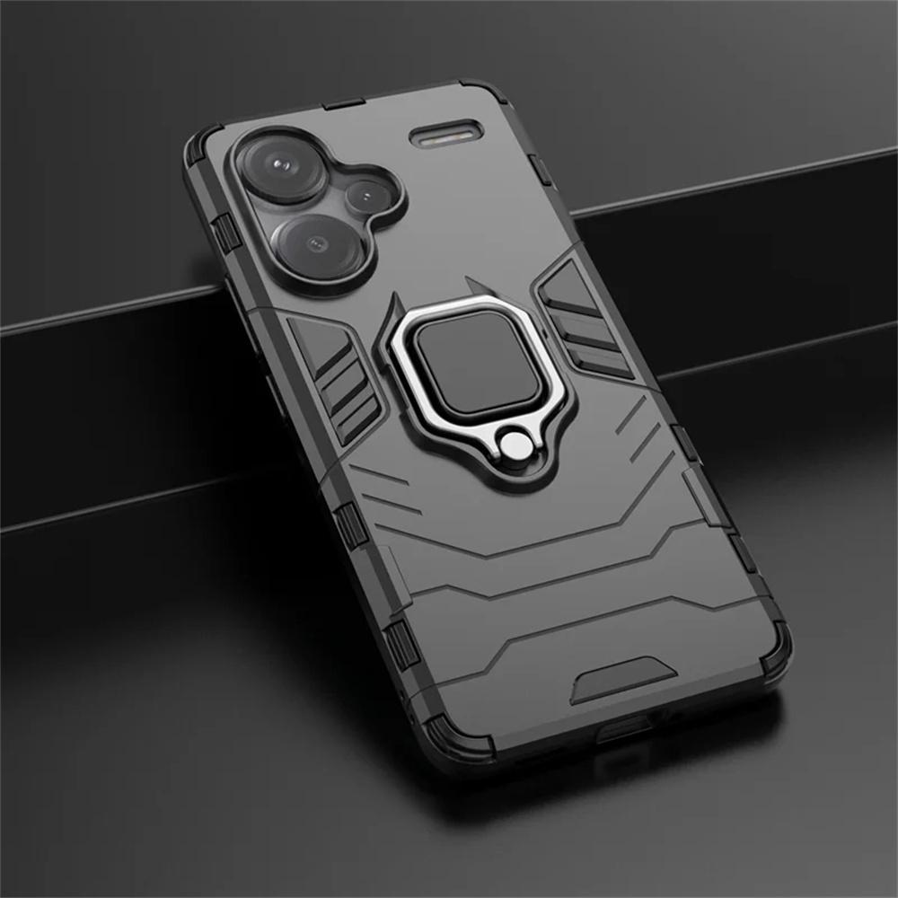 Kickstand Armor Cover For Xiaomi Redmi Note 13 12 10 11 Pro Plus 12S 10S 11S 5G Silicon Shockproof Case Redmi 12 5G 12C 10X 10A