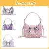 Shoulder Bow Glitter Bag Pu Material Chain Crossbody Bag For Girl Daily Use