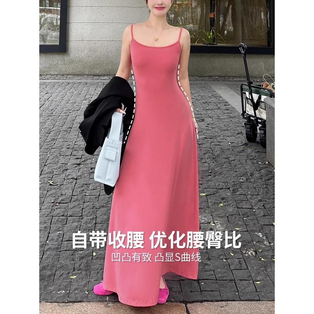 Suspender dress women's summer a-word hip skirt new summer slim temperament long dress sexy and thin skirt