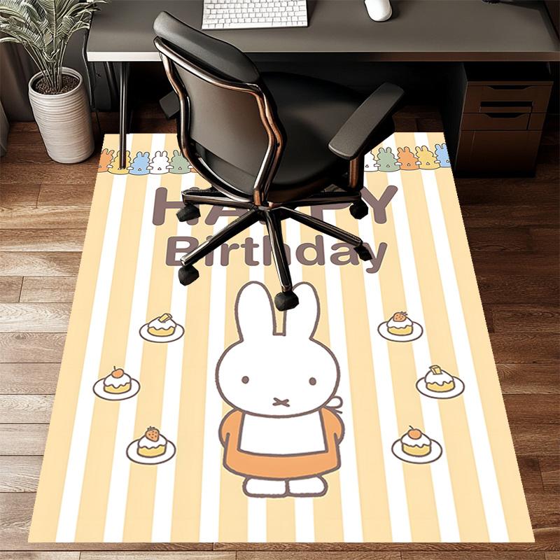 1pc Miffy3 Design Printed Area Rug Carpet for Bedroom Living Room Home Decor Rugs Mat Non Slip Mat Rug for Bedside