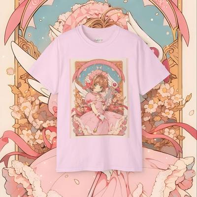 Cardcaptor Sakura T-shirt Retro T-shirt Söt Flicktröja Vintage T-shirt Gåva Till Henne Flickaktig T-shirt Estetisk Tröja