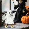 Yousheng Halloween Skateboard Ghost Statue Cute Resin Ghost On A Skateboard Figurine for Tabletop Centerpiece Bookshelf Tiered Tray Decor