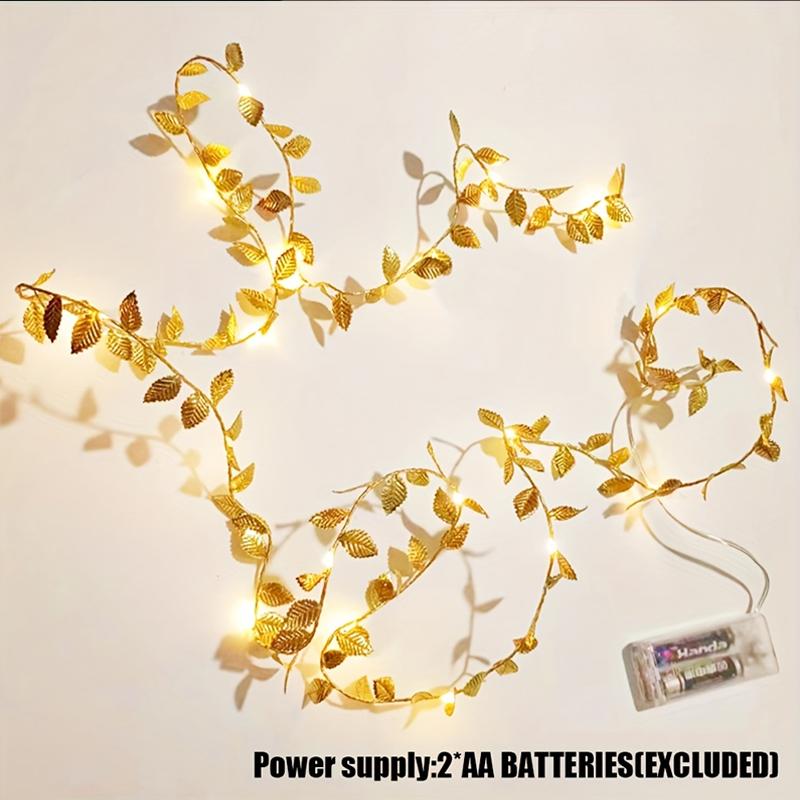 Fairy LED String Lights Maple Leaf Red Berry Ivy Vine Wreath Garland Light For Xmas Wedding Home Courtyard Indoor Party Romantic Atmosphere Decoration