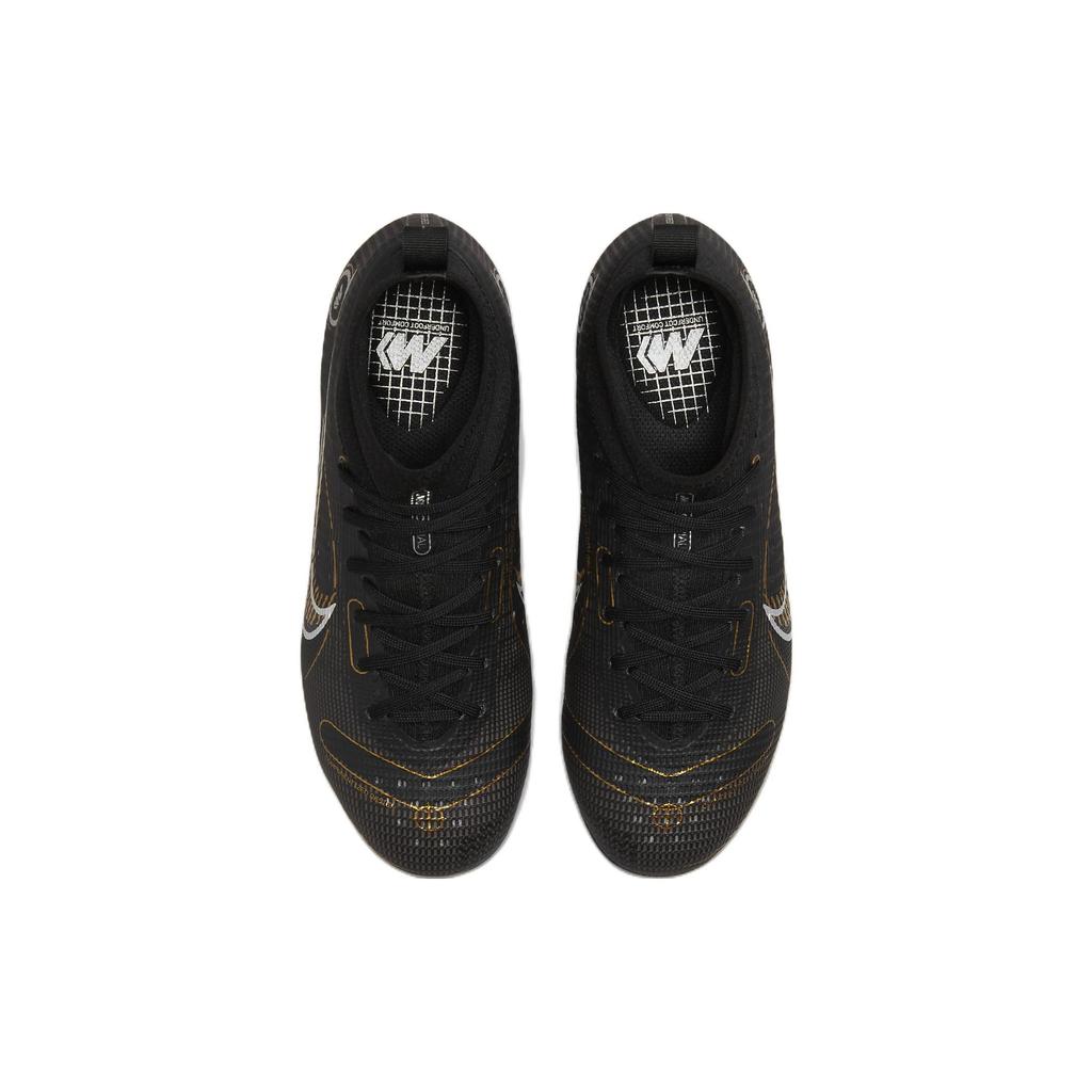 Nike Mercurial Superfly 8 Pro FG GS Black Cave Stone Kids Sneakers Metallic-Silver Metallic-Gold DJ2843-007