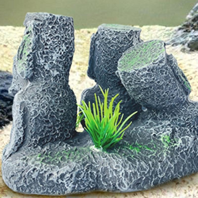 Fishtanks Decorative Accessory Stone Statue for FishTanks and Enhancing Aquariums Environment Landscaping Ornament