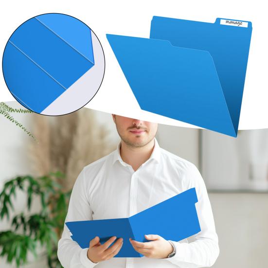 50Pcs Manila File Folders Standard Letter Size File Folders Business Document Organizers Home Office Organization School Supplies