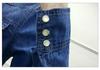 Women's Retro Slim Fit Denim Shirt with Pearl Buttons - Long Sleeve, Spring College Style