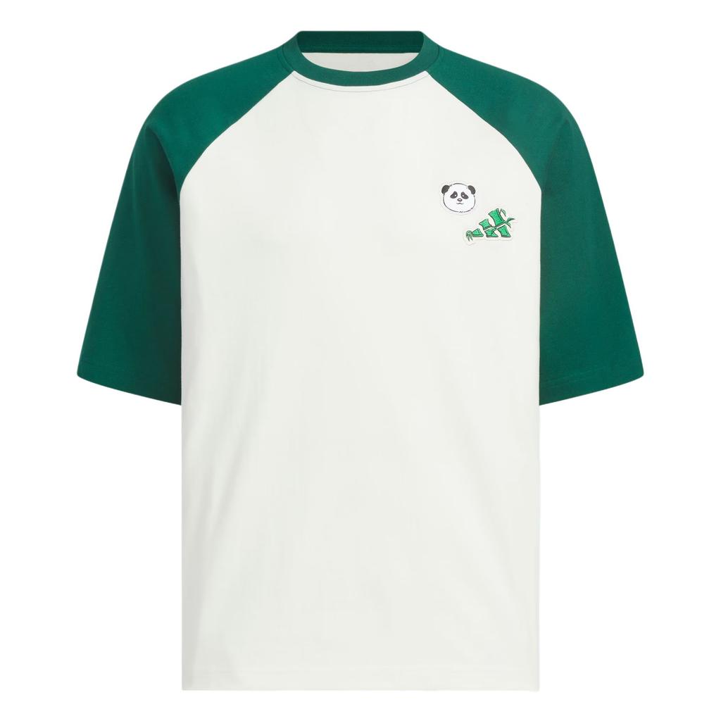 Adidas Graphic Raglan T-Shirt Comfortable Sports Casual Loose Short Sleeve Round Neck T-Shirt Men Tops Han-Jade-White Forest-Green KC3370