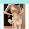 Casual Cotton Tieback Dress With Butterfly Knot For Summer Street Style