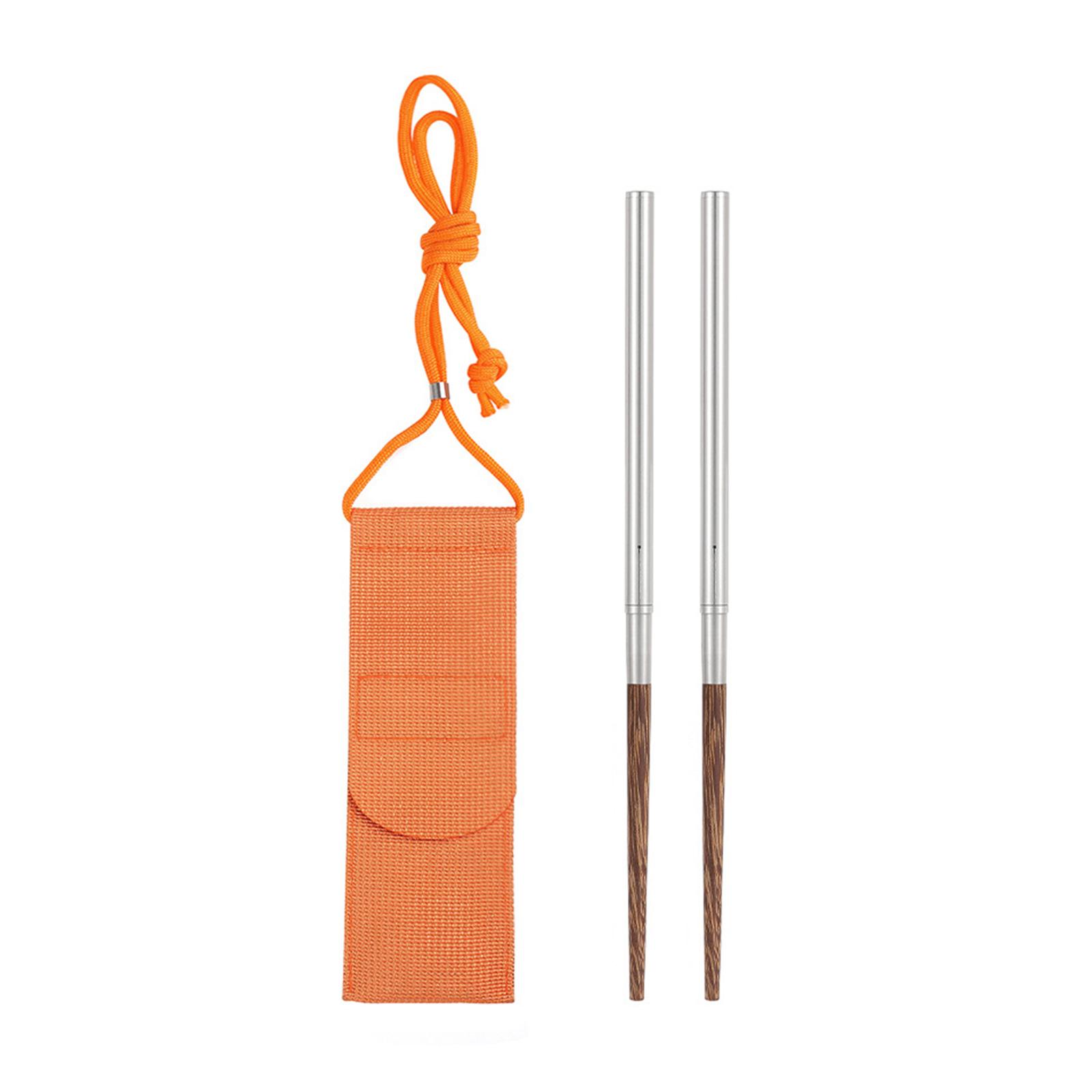 

Folded Chopsticks with Storage Pouches Wood Handle Creative Shape Chopsticks for Easy Carrying