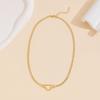 1 PC Zinc Alloy Heart Cuban Chain Necklace For Women, Vintage Statement Choker Jewelry