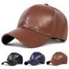 Unisex Pu Glattleder Baseballkappen Outdoor Verstellbar Frühling Und Herbst Lässig Sonnenschutzhut