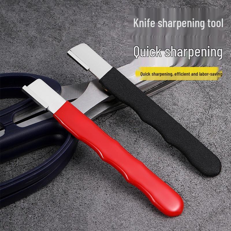 Household Kitchen Tool: Quick Knife, Scissors, and Shears Sharpener with Stone