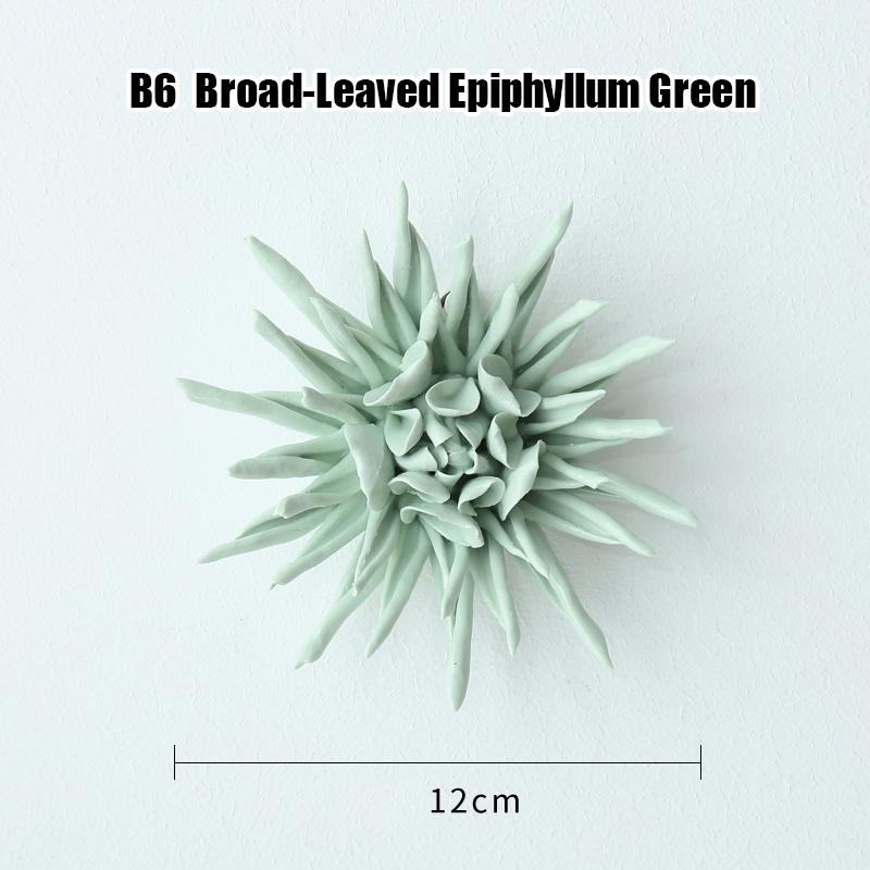 Creative Ceramic Flower Wall Decoration Ceramic Lily Flower Wall Hanging Crafts Home Livingroom TV Background Decor Ornaments
