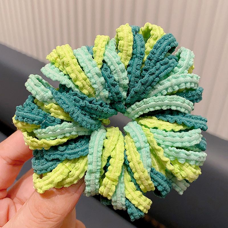 50pcs Girls Candy Color Hair Ties Elastic Hair Band Baby Cute Trendy Comfortable Headwear Hair Ties Kid Hair Accessories