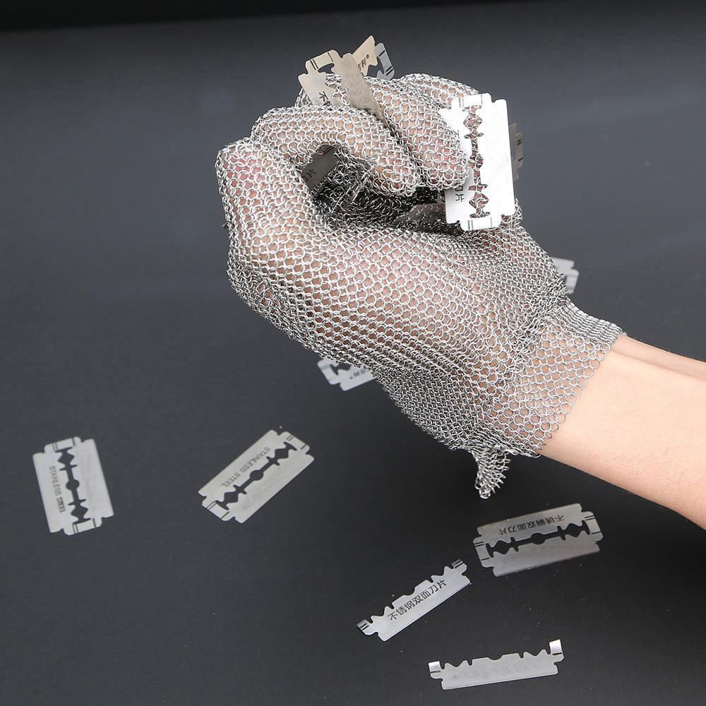 

Высококачественная сетчатая перчатка из нержавеющей стали 304L с защитой от порезов и кольчугой для кухни M