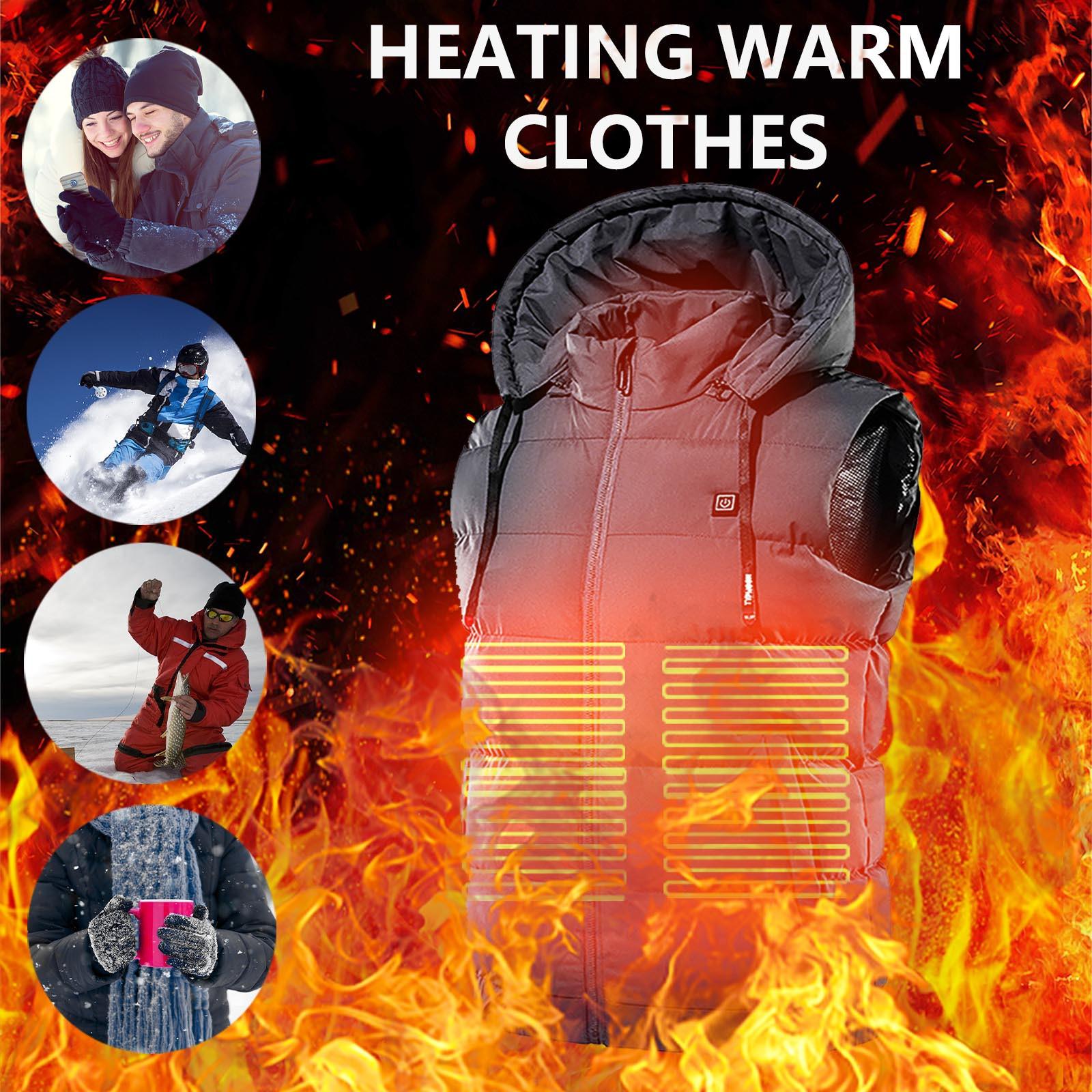 

Теплая одежда на открытом воздухе с подогревом для катания на лыжах, рыбалки, зарядка через пальто с подогревом XXXXL