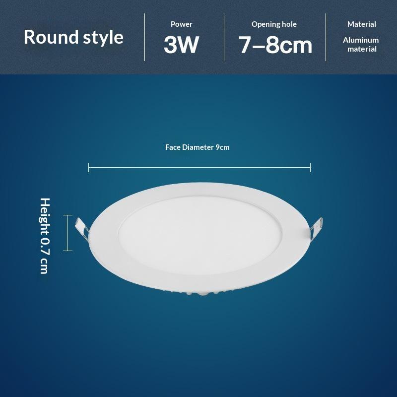 LED-Downlight Dimmbar 3W 6W 9W 12W Quadratisch Rund LED-Spotlicht AC110V/220V Deckenlicht Innen Einbau-Downlight
