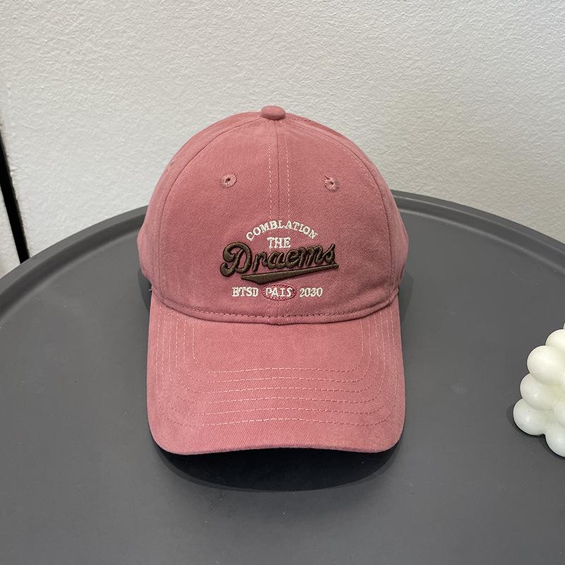 High Quality Embroidered Letter Baseball Cap, Male and Female Couples Trendy Brand Four-season Cap, Retro Soft Top Hat