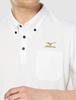 Mizuno K2JA1190 Short Sleeve Polo UPF15 UV Dynamotion XL Men's Shirt, Sweat-Wicking, Quick-Drying, Protection, Fit, White,