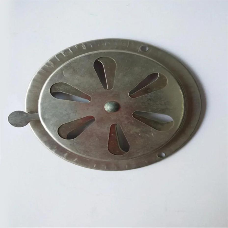 1 Pcs BBQ Grill Smoker Exhaust Kitchen Vent Air Damper Stove Stainless Steel Damper Round Home Replacement