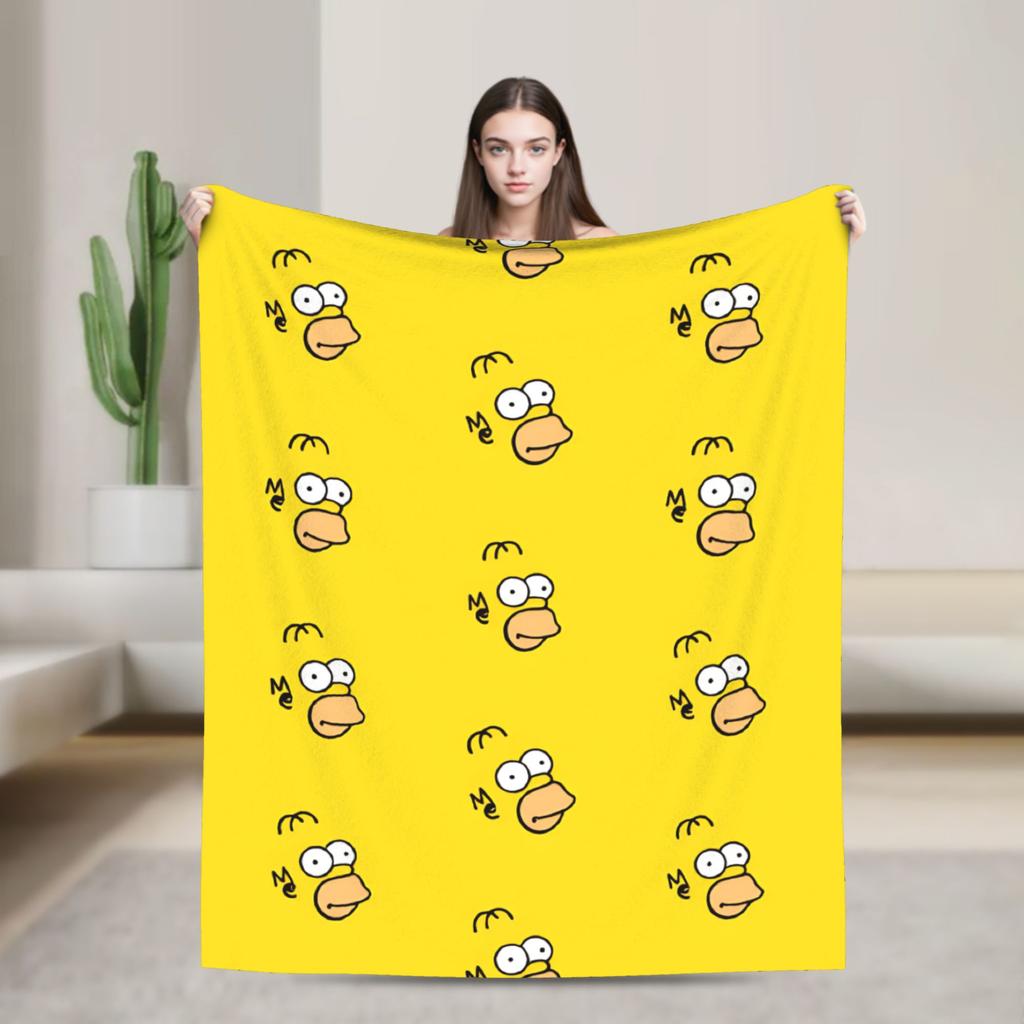 Blanket The S-Simpsons Travel Office Flannel Bedding Throws For Couch Chair Super Warm Design Bedspread Birthday Present