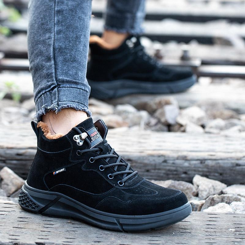 Outdoor Work Shoes Anti Smash Safety Boots Construction Work Shoes Steel Toe Cap Working Boots Puncture-proof Shoes