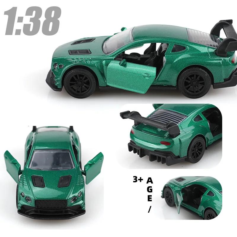 1:38 Alloy Sports Car Model Pull Back Double Door Alloy Car Boy Toy Gift Cross-Border