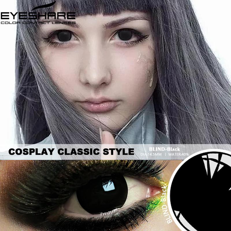 Eyeshare Color Contact Lenses For Eyes 1Pair Anime Cosplay Colored Lenses WHITE Red Halloween Lenses Contact Lens Beauty Makeup
