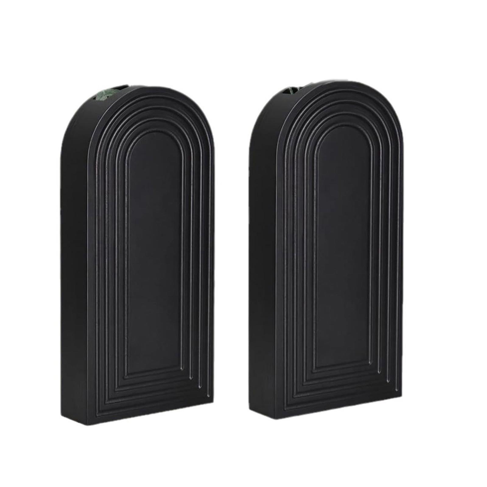 

Modern Wood Hanging Plant Holders for Living Room Elegant Set of 2 Wall Vases Arched Shape Planters for Dried Flower