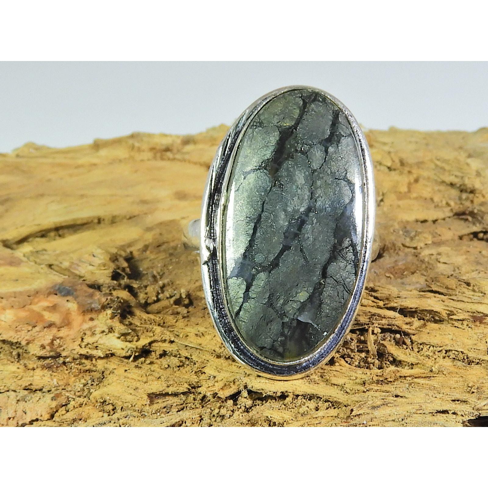

Natural Appache Gold Pyrite 925 Solid Sterling Silver Ring Size US-8 PG-242