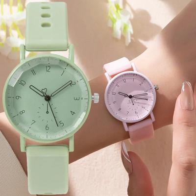 Nowy Zegarek Damski Moda Silikonowy Pasek Zegarek Kwarcowy Student Sportowy Zegarek na Rękę Relojes Para Mujer Dropshipping Zegar