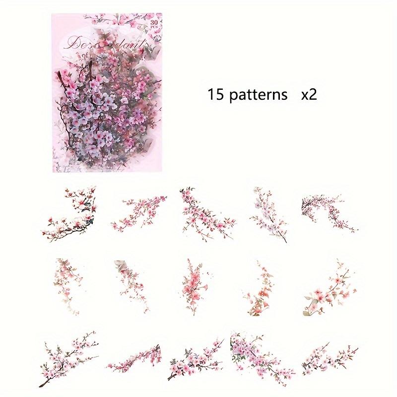 

30 шт./уп. Винтажные наклейки ПЭТ с растениями и цветами, водонепроницаемые, для DIY скрапбукинга, журнала, фотоальбома, декоративные материалы