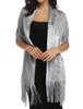 European Gold and Silver Tassel Shawl for Weddings and Parties