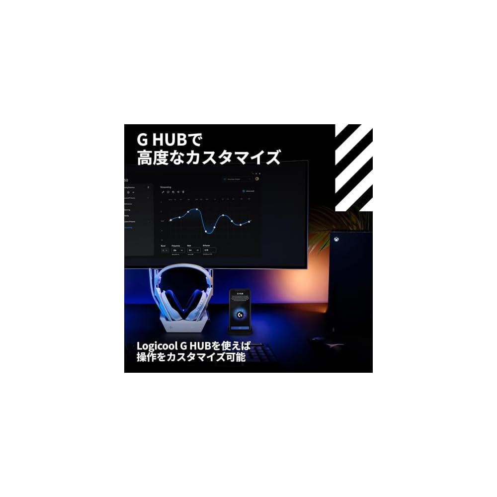 [Amazon.co.jp Exclusive] Logitech G ASTRO A50 LIGHTSPEED Wireless Gaming Headset + Base Station A50WL-003-WH with MixAmp and Microphone, 24-Hour Conti