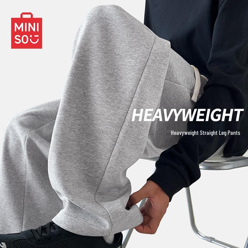 MINISO Men's Heavyweight Relaxed Fit Straight-Leg Casual Pants