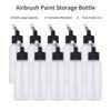 10 Stück 65ml Airbrush-Farbflaschen-Gläser Double Action Siphon-Zufuhr Air Brush Airbrushing-Zubehör mit 4 Stück Trichter Skala