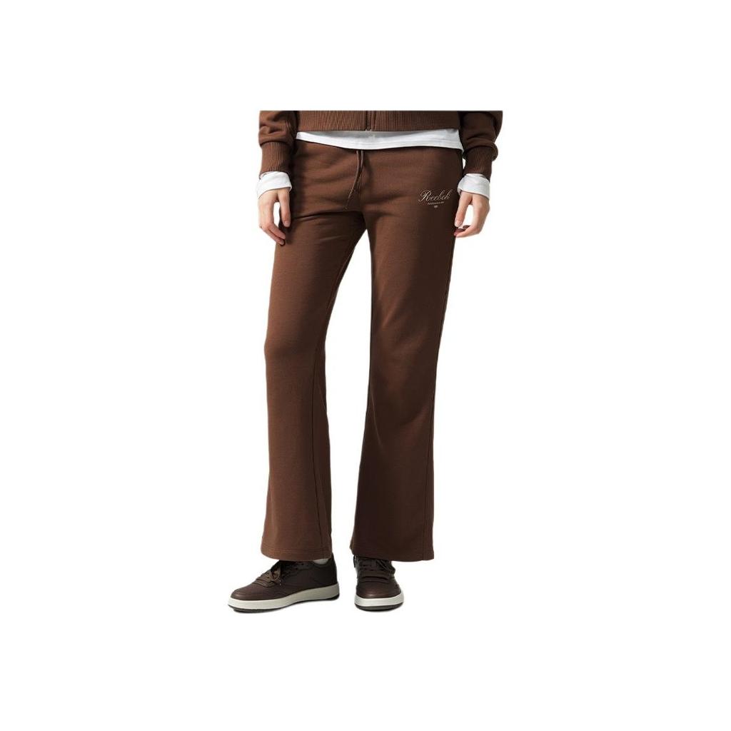 Reebok Comfortable Trendy Versatile Knitted Sports Pants Women bottoms Brown 24FRM602WGBR