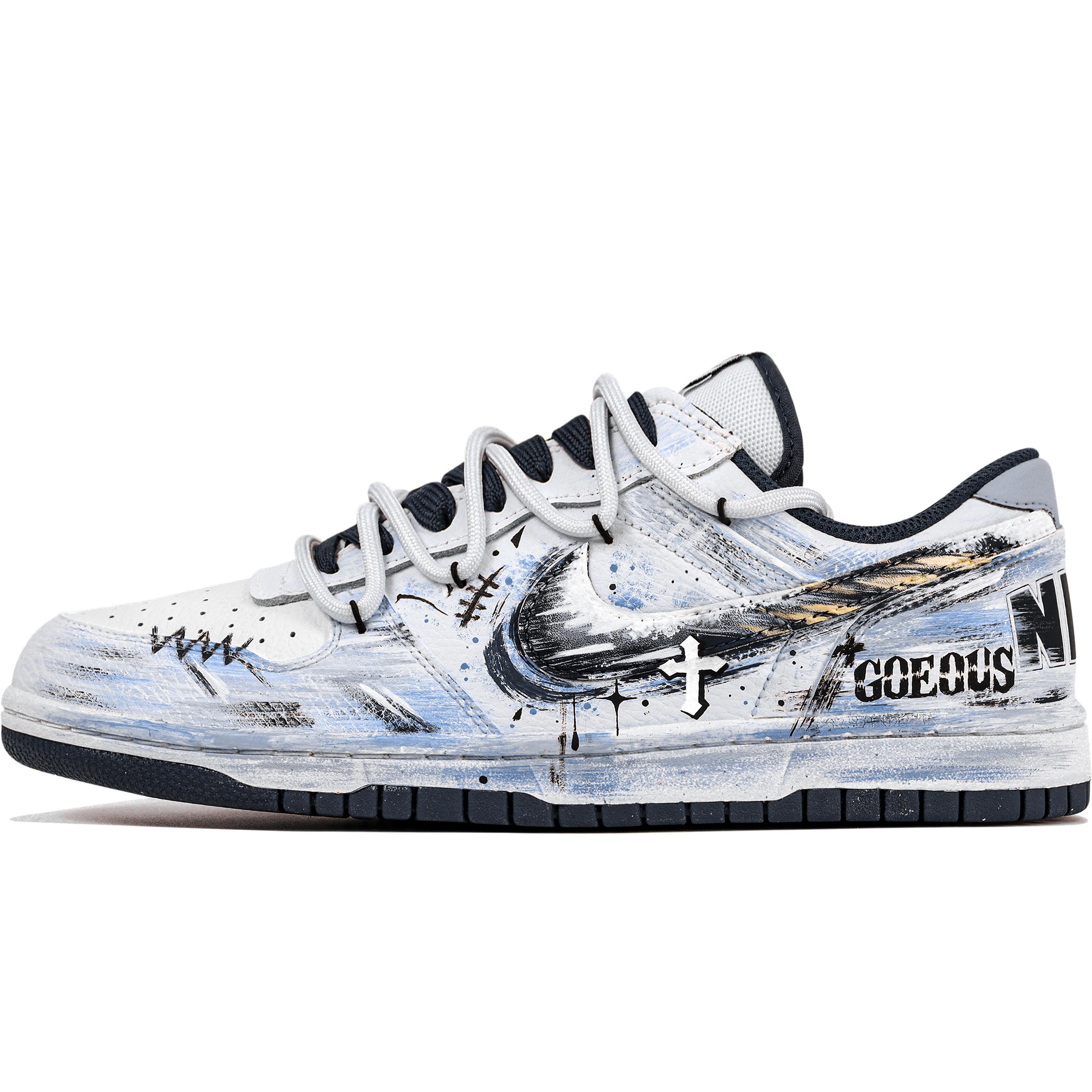 

Nike Big Low Cross Prophecy, Gothic Distressed, Street, Hand Drawn Graffiti Cushioning Abrasion Resistant 355152-140(Team204-) 44.5