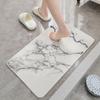 Teppich mit Marmormusterimitat Nordischer Stil Badezimmer Rutschfest und Saugfähig Fußmatte Heimdekoration